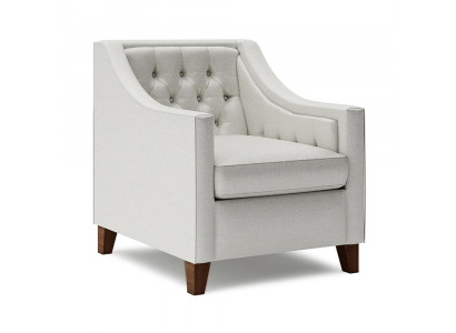 Chaise 1x Chaise rembourrée de salle à manger Fauteuil TV Salon Siège textile Fauteuil Chesterfield