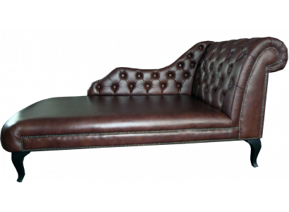Chaise longue inclinable Chesterfield Rembourrage Fauteuils en cuir Canapé relax Chaise longue