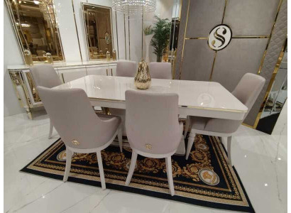 Table à manger moderne de luxe Salle à manger Table Table en bois Tables Mobilier moderne nouveau