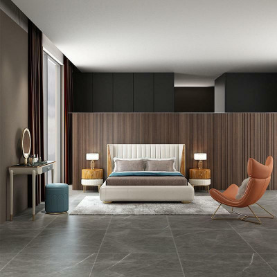 Meubles design italiens Lit Chambre à coucher double 150x200cm Lits Cuir neuf