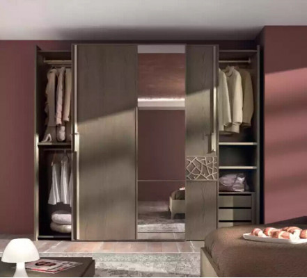 Chambre Lit 2x Table de chevet Design 6pcs. Ensemble complet marron 6 pièces