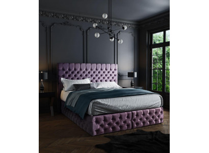 Chambre Lit Lits Rembourrage Double Mariage Hôtel Luxe Cuir Moderne