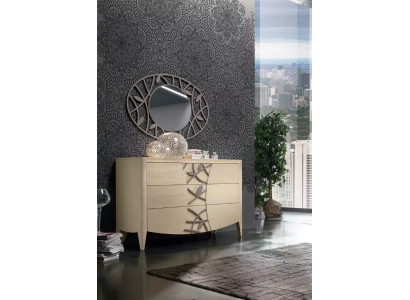 Commode de chambre Miroir Buffet Commodes en bois Design moderne de luxe