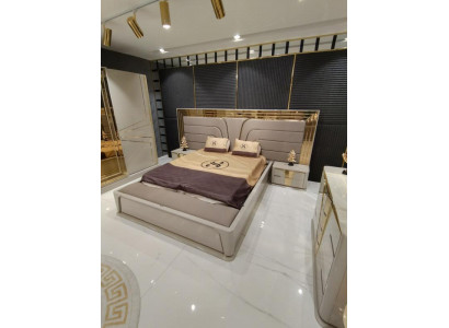 Ensemble de chambre de luxe complet Lit  + 2x Tables de chevet 3 pièces. Ensemble moderne neuf