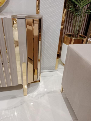 Commode avec 2x Miroir Meuble en bois Buffet de luxe Mobilier moderne 3 pièces. nouveau