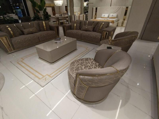 Ensemble de canapés modernes 3+3+1 Fauteuil en tissu Canapé 3 places 3 pièces Set nouveau design