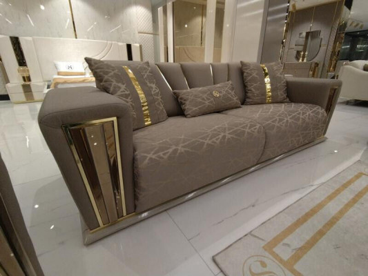Ensemble de canapés modernes 3+3+1 Fauteuil en tissu Canapé 3 places 3 pièces Set nouveau design