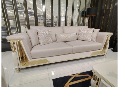 Canapé trois places Rembourrage Canapé 3 places Design Mobilier de luxe Canapé en textile neuf