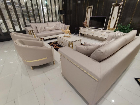 Ensemble de canapés 3+3+1+1 places + Table basse + Buffet Ensemble moderne neuf