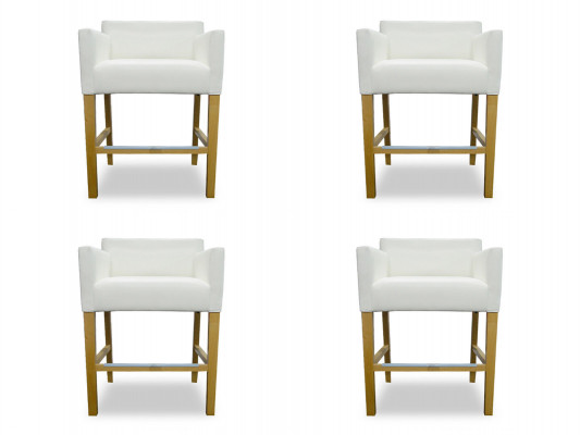4x Tabouret de bar Tabouret de bar Comptoir Chaise de bar Lot de chaises Siège Rembourrage Suite