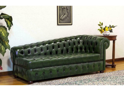 Chaise longue Canapé Chesterfield Canapé vert Ottoman Chaise longue Recamiere Cuir Chiase