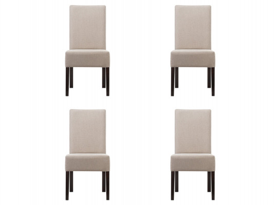 Ensemble de 4 chaises rembourrées pour salle d'attente pour cabinet d'avocat.