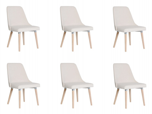 6x Chaise de siège rembourré design Voir Fauteuil Fauteuil Suite Fauteuil de salon Club Set