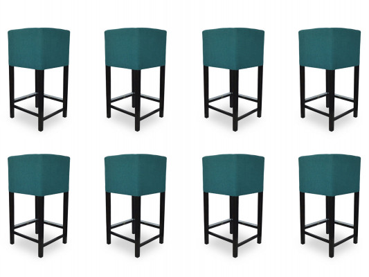 8x Tabouret de bar Coin Chaise Fauteuil Chaises Tabouret Comptoir Cuir Rembourrage Ensemble Complet