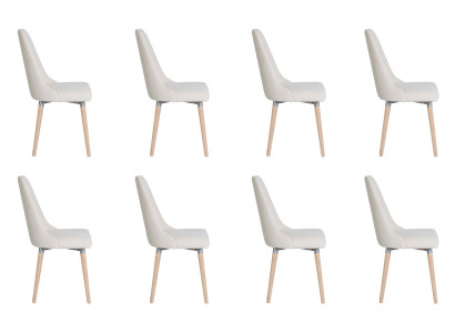 8x Chaises de siège rembourrées design Voir ensemble de chaises de fauteuil de salon de club