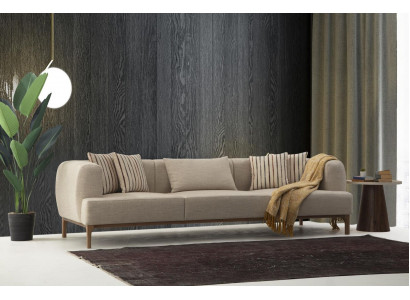 Canapé trois places Canapés 3 places Tissu beige Salon moderne de luxe neuf