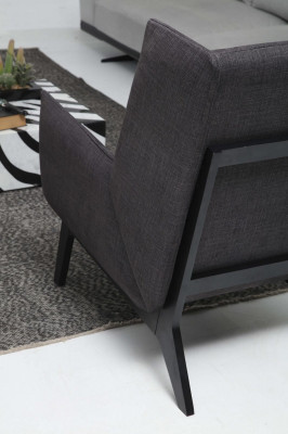 Canapé d'angle en forme de L Fauteuil Canapé Salon Gris Moderne Tissu Canapés 3 places