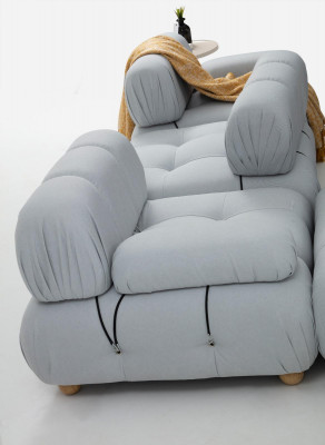 Ensemble de canapé complet Ensemble de canapé 3 places 2 places 1 place Moderne Tissu Gris