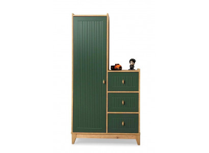 Armoire verte élégante en bois pour chambre d'enfant nouveauté.