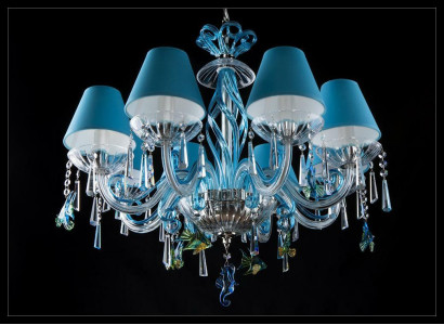 Plafonnier bleu Lumières Design Lustre Lampes Lustre Cristal
