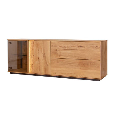 Coffre en bois brun Commode de salon Commodes Luxueux bahut de tiroirs neuf
