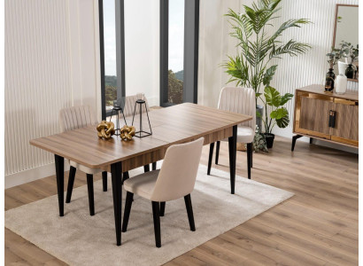 Ensemble de salle à manger Suite Salle à manger Table à manger Ensemble 7 pièces Salle à manger Bois Marron