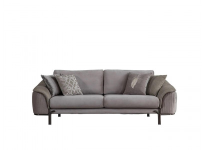 Meubles de luxe gris Canapé trois places Canapé de salon Canapé en tissu Nouveau canapé rembourré