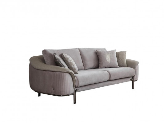 Meubles de luxe gris Canapé trois places Canapé de salon Canapé en tissu Nouveau canapé rembourré