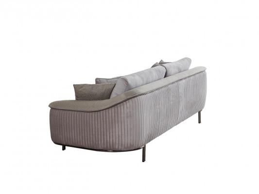 Meubles de luxe gris Canapé trois places Canapé de salon Canapé en tissu Nouveau canapé rembourré