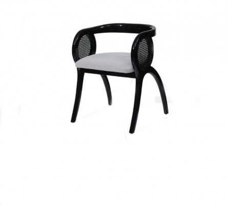 Chaise design grise et noire Luxueuse chaise de salle à manger une place