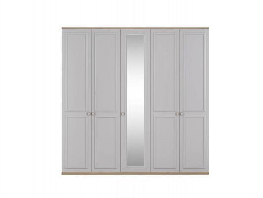 Armoire Chambre Armoire Armoire Gris Bois Miroir 5 Portes