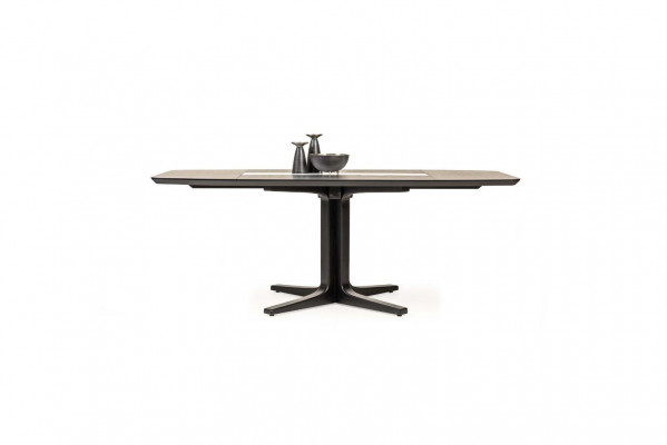 Table de salle à manger moderne, mobilier de salle à manger de designer, nouveau table en bois marron.