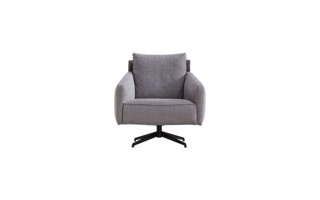 Salon Fauteuil gris un place de luxe Lounge 1 place en tissu design