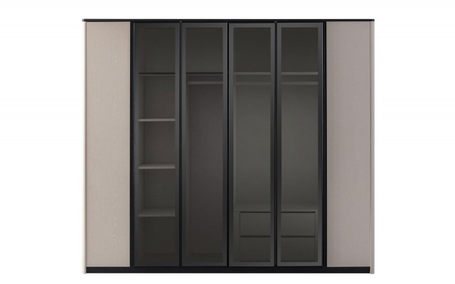Garde-robe Garde-robe Garde-robe Armoire en bois moderne Gris
