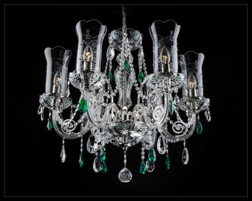 Conception Lustre de Bohême Plafond Lumières Luminaires en Cristal Bleu