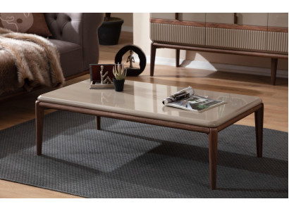 Table basse en bois marron pour salon, meuble design de luxe, tables élégantes