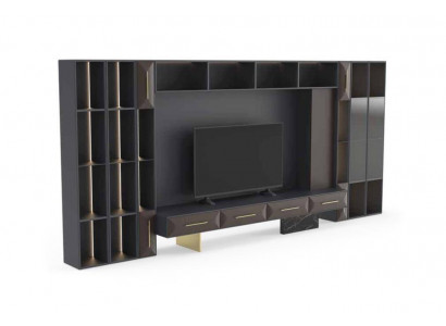 Unité murale luxueuse Mobilier de salon Support TV en bois Conception moderne nouveau