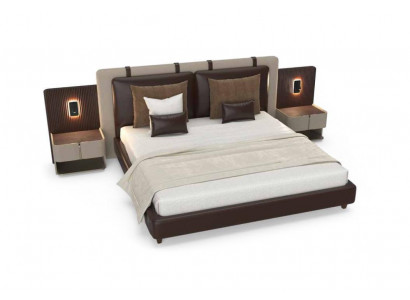 Table de chevet de chambre de luxe Lits Lits 3 pièces Ensemble complet Design Ameublement
