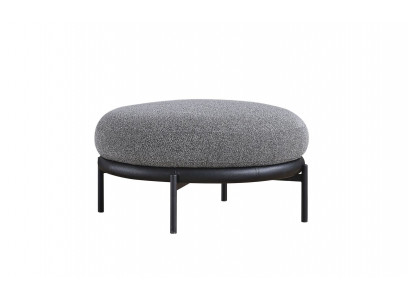 Salon gris Tabouret rond Tabouret de luxe Repose-pieds Meubles rembourrés neufs