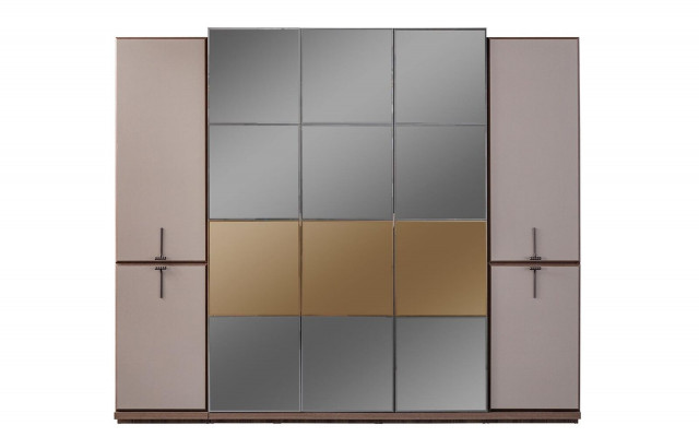 Armoire armoire design armoire en bois avec miroir gris