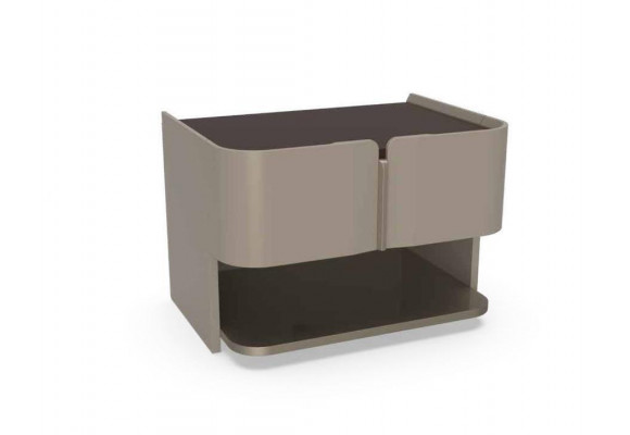 Table de chevet design gris Console Tables d'appoint Chambre à coucher Bois de luxe