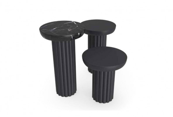 Table d'appoint Salon de luxe Design de table Tables d'appoint Noir nouveauté