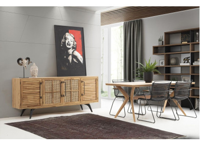 Ensemble de salle à manger dinette Salle à manger Table de salle à manger Chaises Ensemble 5 pièces Bois marron Moderne