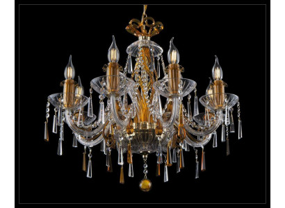 Lustre design en plaqué or Lustres Plafonnier Luminaires en cristal