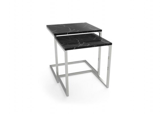 Table d'appoint Mobilier de salon Matériau Acier inoxydable noir Design Table