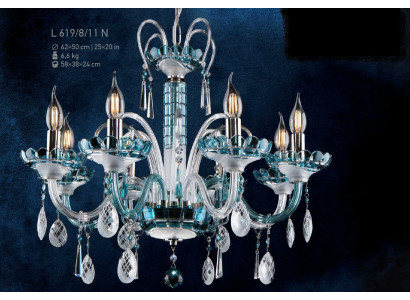 Lustre en cristal, abat-jour de lampe, plafond de Bohême