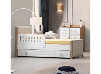 Structure de lit Lit d'enfants 200 cm Lit Chambre d'enfants Structure de lit e Bois blanc