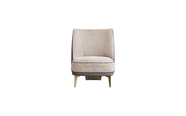 Fauteuil beige Mobilier de salon Elégant fauteuil rembourré Designer 1 place