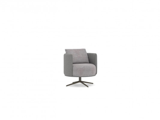 Fauteuil gris de luxe Salon Mobilier rembourré Design moderne Nouveau tissu d'ameublement Textile