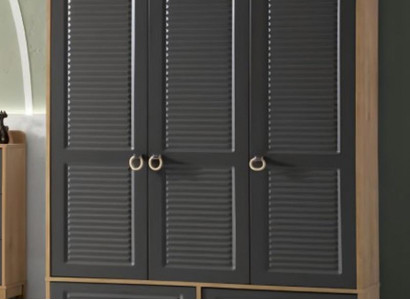 Armoire en bois gris Armoire de design pour enfants dans la chambre Armoires à vêtements